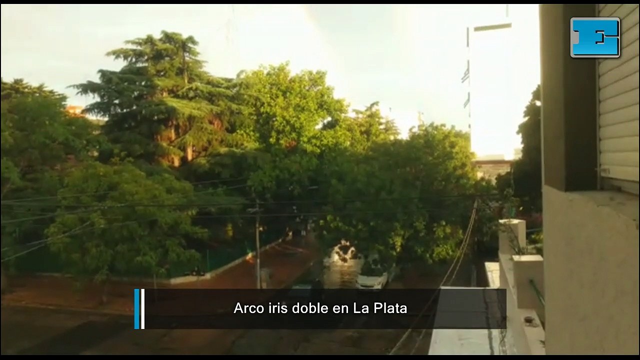 Arcos iris doble en La Plata
