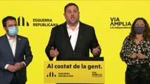 Junqueras afirma que Cataluña ha hecho historia al superar el independentismo el 50% de los votos