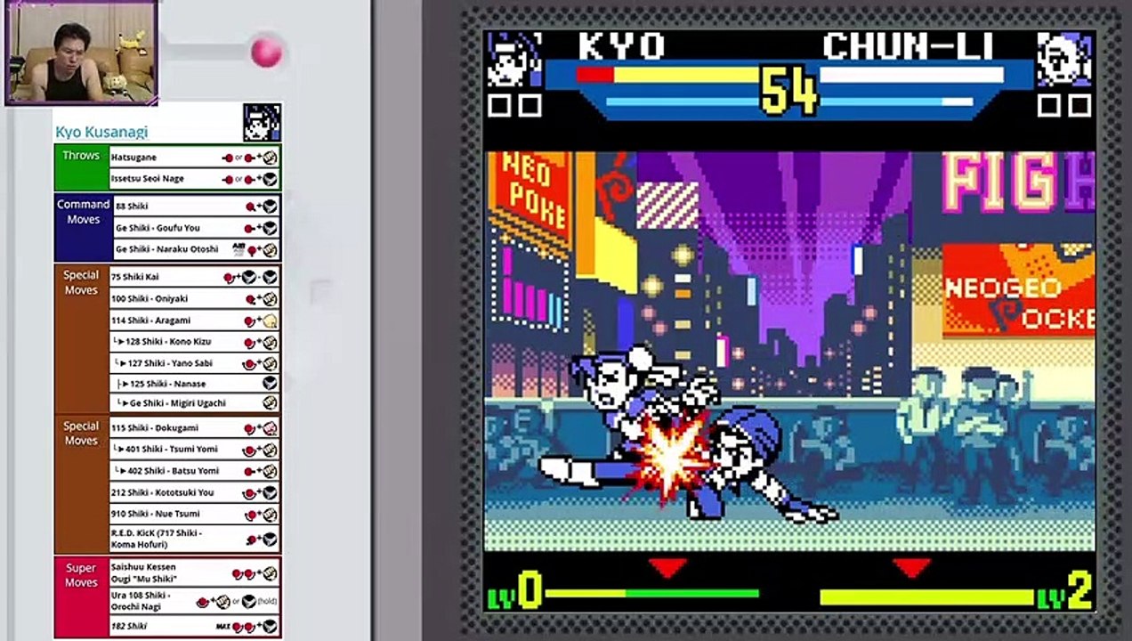 (NeoGeo Pocket Color) SNK vs. Capcom Match of the Millennium - 02-2 - Kyo Kusanagi again  (good ending) - Lv Gamer pt 1