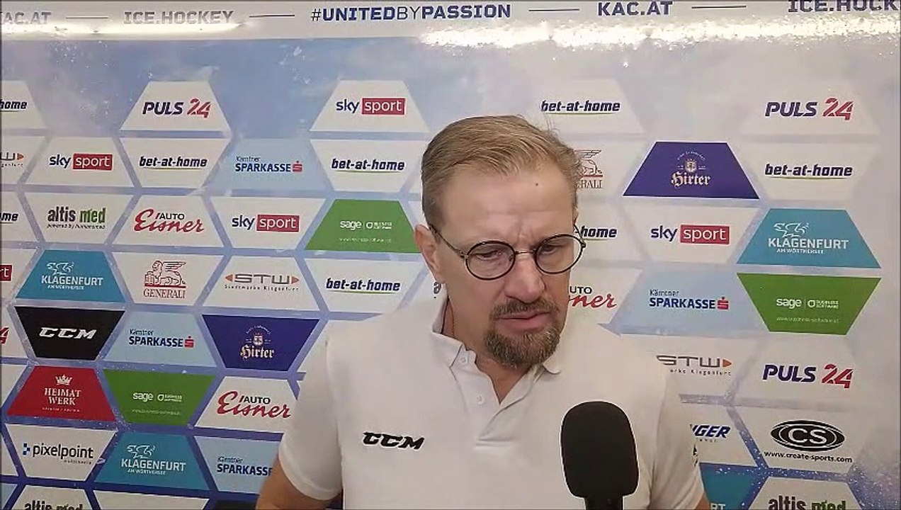 14.02.21: Petri Matikainen (KAC) nach knapper Niederlage gegen Wien