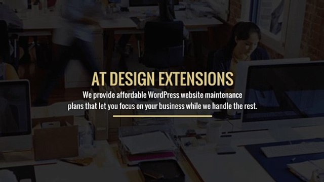 Website Maintenance By Design Extensions