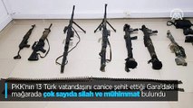 PKK'nın 13 Türk vatandaşını canice şehit ettiği Gara'daki mağarada çok sayıda silah ve mühimmat bulundu