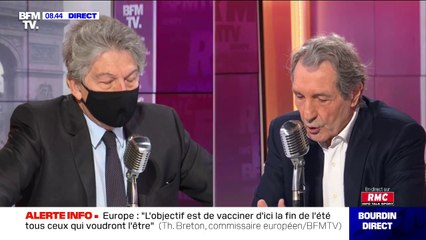 Le commissaire européen Thierry Breton ambitionne que  "l'Europe soit le premier continent en matière de production vaccinale sur 18 mois"