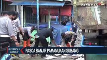 Banjir Pantura Surut, Sisakan Tumpukan Sampah.