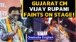 Gujarat CM Vijay Rupani faints on stage during an election speech in Vadodara| Oneindia News