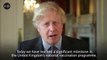 UK Prime Minister Boris Johnson hails a 'significant milestone' as 15 million vaccinations are given