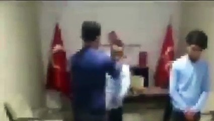 MHP ilçe başkanlığında darp görüntüleri