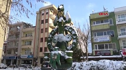 Kar yağışı sonrası kartpostallık görüntüler oluştu