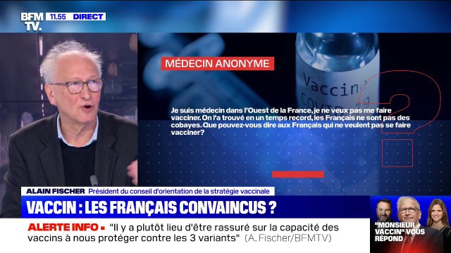 Alain Fischer sur le vaccin: Si les choses ont été vite, elle n'ont pas été galvaudées