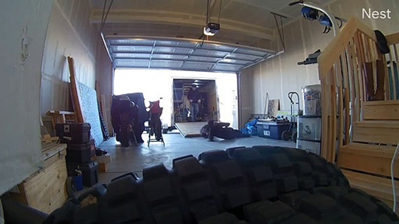 Woman Trips Into the Path of Rolling Tire