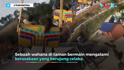 Petaka Wahana Bermain, Tiba-tiba Ambruk Hantam Pengunjung