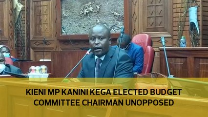 Kieni MP Kanini Kega elected Budget committee chairman unopposed