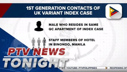 DOH identifies 18 1st generation, 2nd generation contacts of OFW who tested positive for UK variant of COVID-19