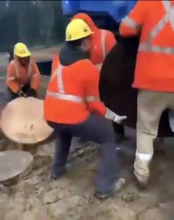 Cet ouvrier veut vraiment aider ses collègues de chantier mais ...