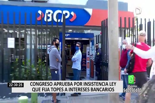 Congreso aprobó por insistencia ley que fija topes a intereses bancarios