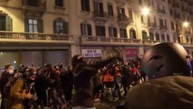 3 detenidos en la séptima noche de protestas en Barcelona por la liberación de Pablo Hasél