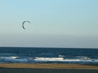 Kite-surf par vent de sud