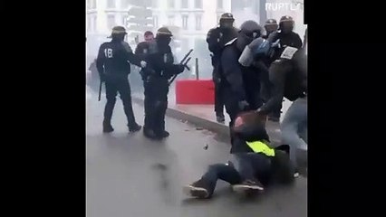 Fransız polisinden orantısız güç!