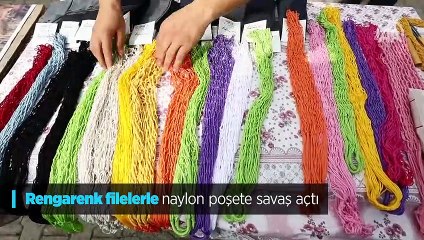 Çevreyi korumak için pazar filesi örüyorlar