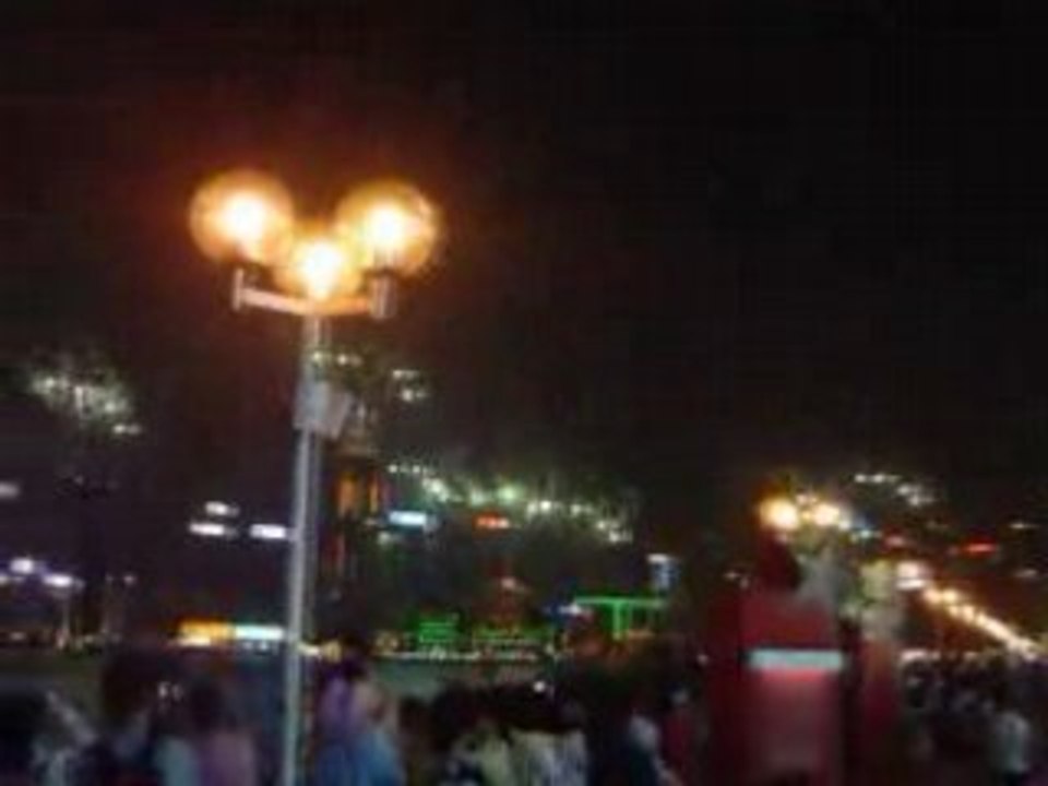 feu d'artifice à Hongkong