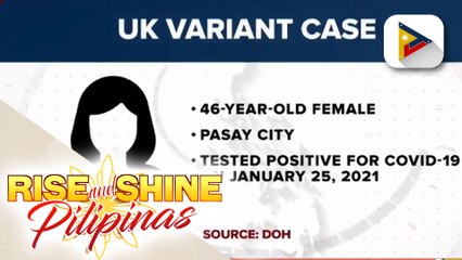 Bagong kaso ng UK COVID-19 variant sa bansa, kamag-anak ng empleyado ng MRT-3