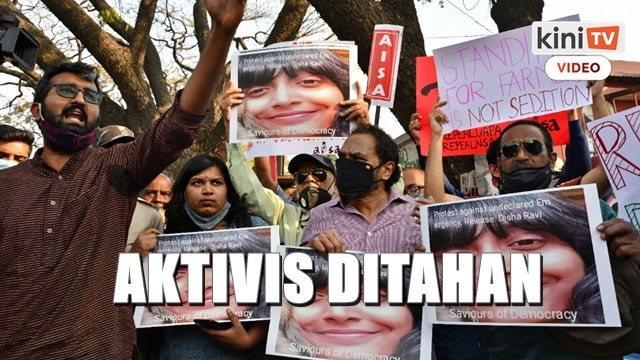 Tunjuk perasaan di India selepas aktivis iklim ditahan