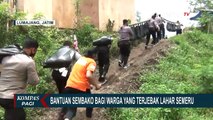 Polisi Sebrangi Aliran Banjir Lahar Gunung Semeru untuk Beri Bantuan Kepada Warga yang Terisolir