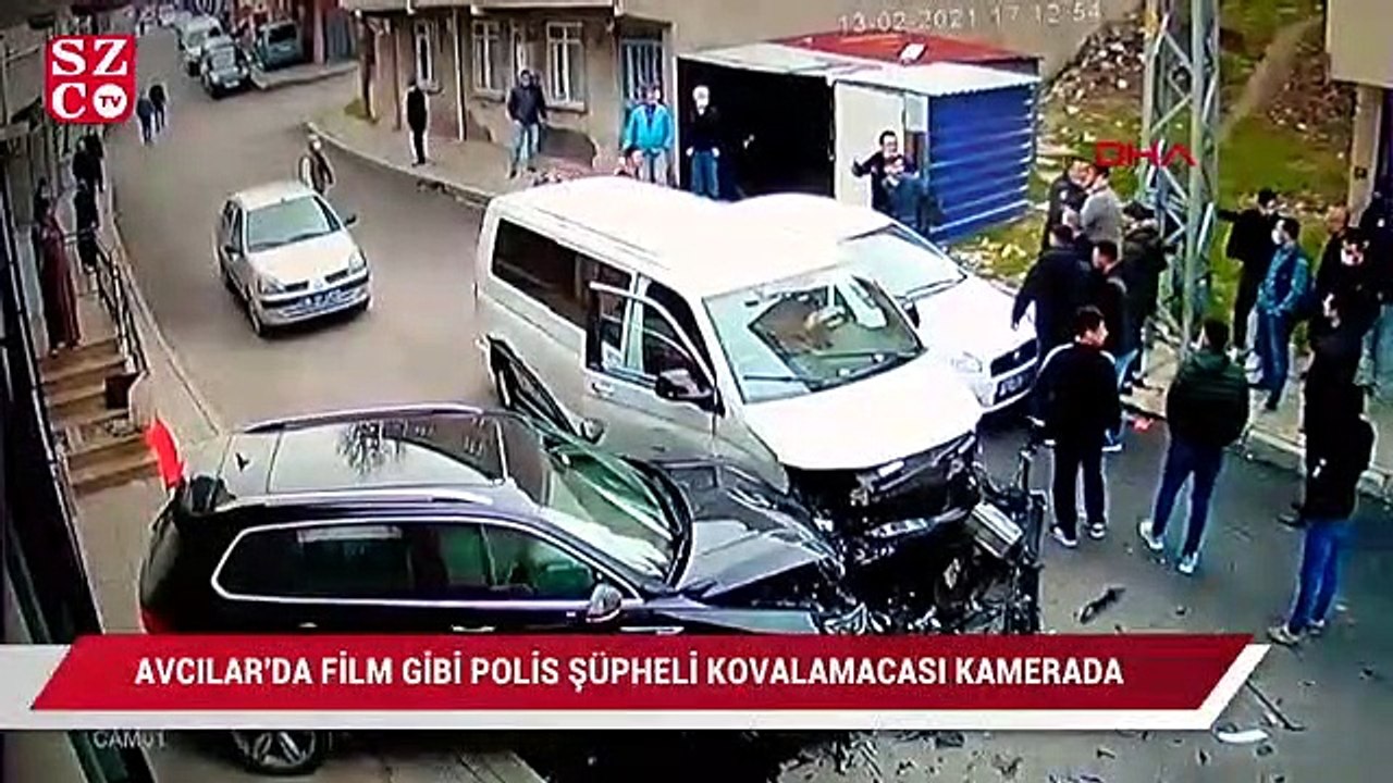Avcılar'da film gibi polis şüpheli kovalamacası kamerada