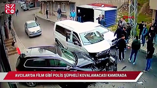 Avcılar'da film gibi polis şüpheli kovalamacası kamerada