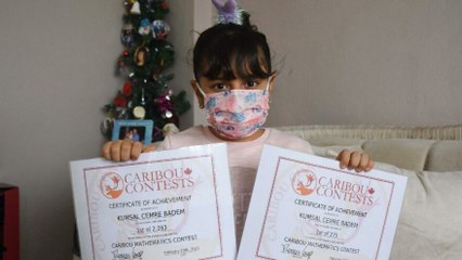 7 yaşındaki Kumsal’dan matematikte büyük başarı