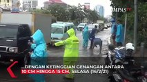 Banjir Menggenangi Sejumlah Ruas Jalan di Wilayah Jakarta Utara