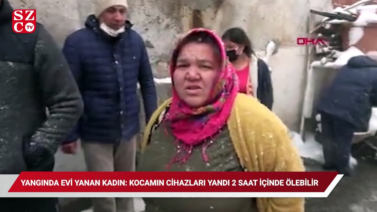 3 katlı binada çıkan yangında evi yanan kadın; Kocamın cihazları yandı, 2 saat içinde ölebilir