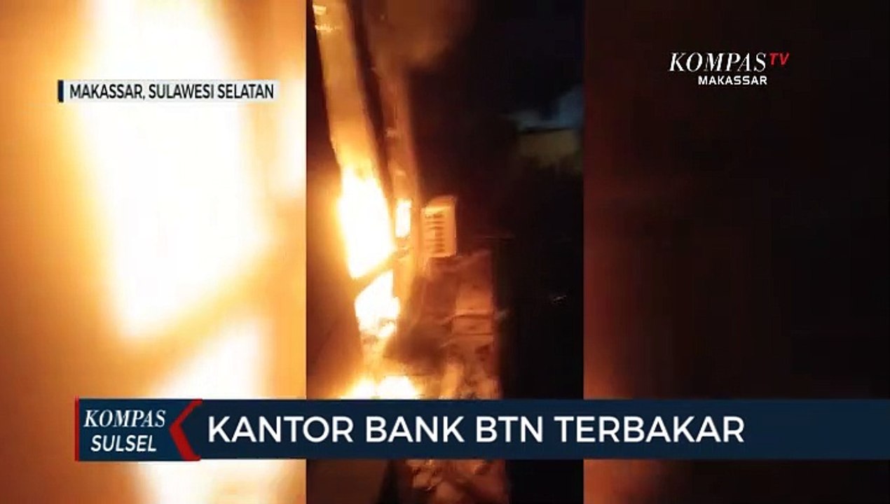 Kantor Bank BTN Terbakar