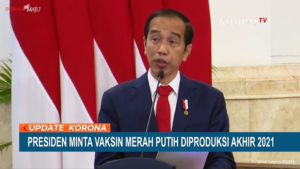 Presiden Jokowi Minta Vaksin Merah Putih Diproduksi Akhir 2021