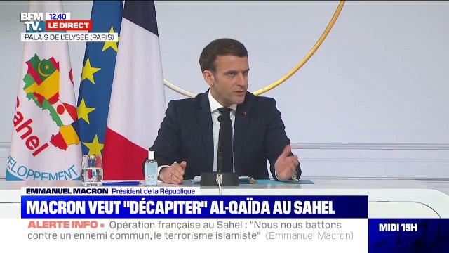 Emmanuel Macron: Nous nous battons contre un ennemi commun, le terrorisme jihadiste