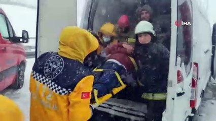 Kazalar otoyolu trafiğe kapattı