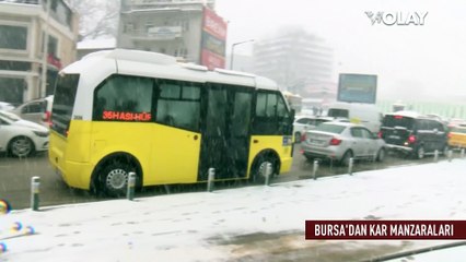 Bursa beyaza büründü! Kentten seyirlik görüntüler