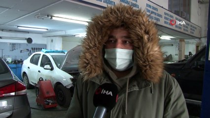 Oto tamircinin kar sevinci, 'Kazalar olacak ki, biz de ekmek yiyelim'