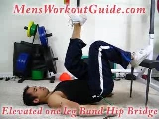 Exercise of the Day:  Elevated One Leg Band Hip Bridge
