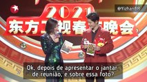 [PT SUB] Xiao Zhan On Dragon TV Spring Festival - Segmento de Desenho   Mini Entrevista