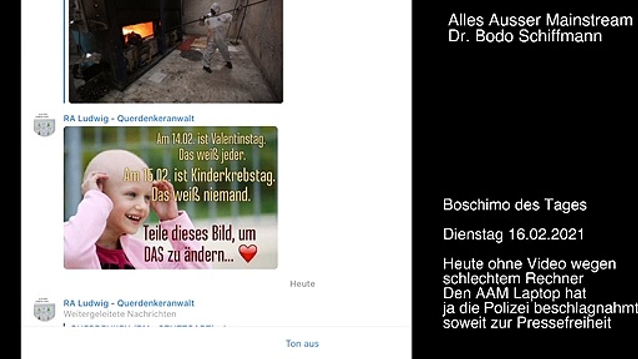 Alles ausser Mainstream: Boschimo 16.02.2021 - Bodo Schiffmann