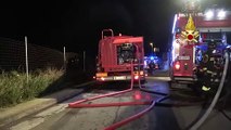 Quartu Sant’Elena (CA) - Incendio in deposito pneumatici (16.02.21)