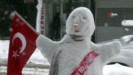 Esnafın kardan adam sevgisi