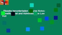 Ebooks herunterladen  Course Notes: Constitutional and Administrative Law Voll