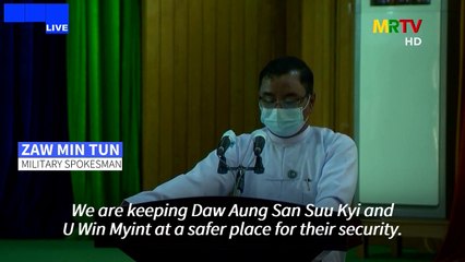 Suu Kyi and President 'in good health' says Myanmar military