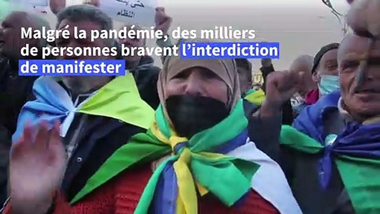 Algérie: des milliers de manifestations pour l'anniversaire du Hirak