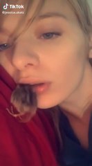 Hot blonde takes whole chick in mouth