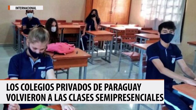 Los colegios privados de Paraguay volvieron ayer a las clases semipresenciales