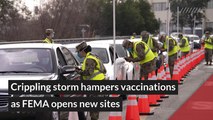 Crippling storm hampers vaccinations as FEMA opens new sites, and other top stories in general news from February 17, 2021.
