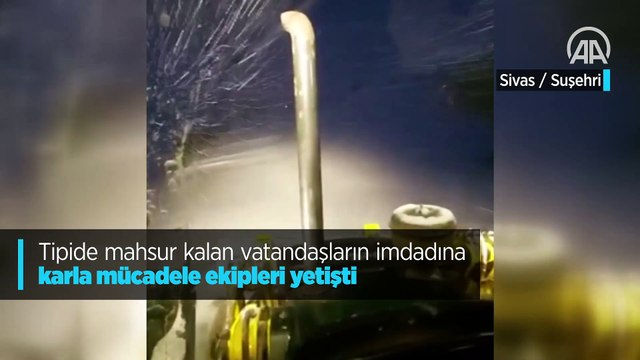 Tipide mahsur kalan vatandaşların imdadına karla mücadele ekipleri yetişti